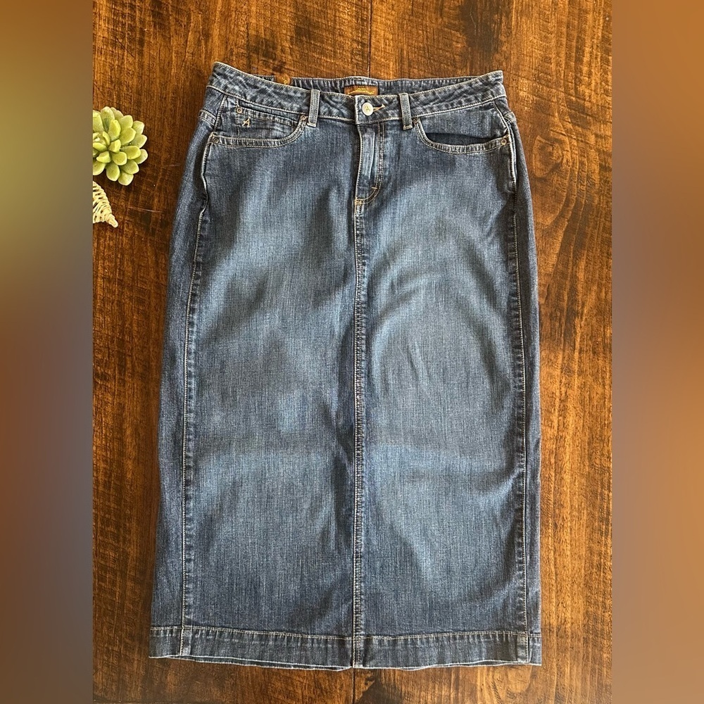 Aura Denim by Wrangler | Y2K Denim Midi Skirt, Size 8